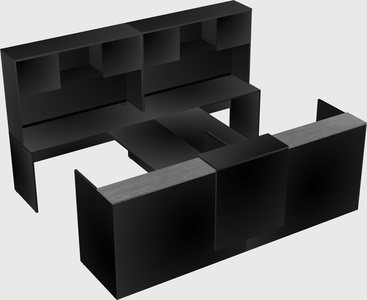 Shared u-shaped reception desks