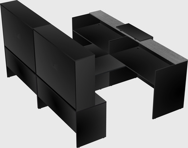 Shared u-shaped reception desks