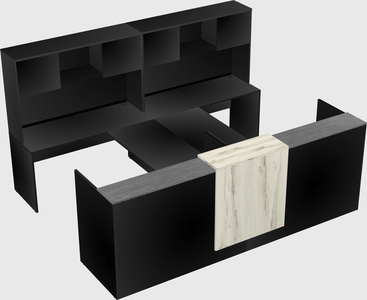 Shared u-shaped reception desks