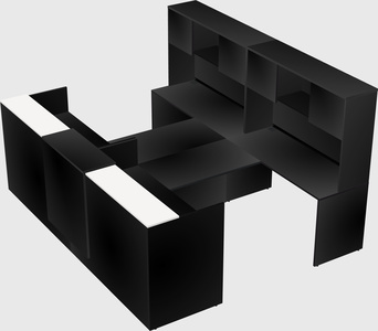 Shared u-shaped reception desks