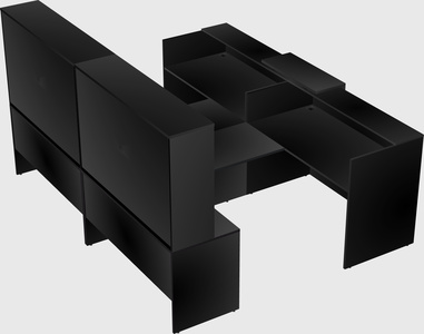 Shared u-shaped reception desks