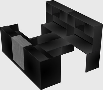 Shared u-shaped reception desks