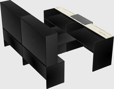 Shared u-shaped reception desks