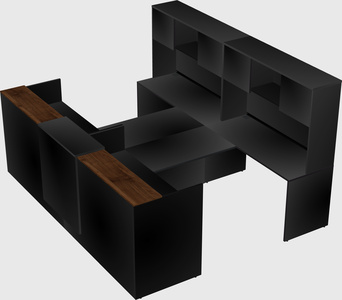 Shared u-shaped reception desks