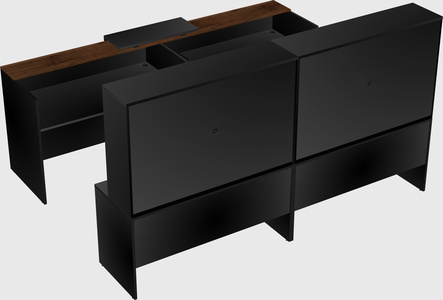 Shared u-shaped reception desks