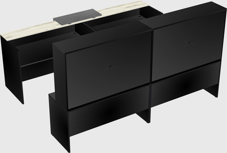 Shared u-shaped reception desks