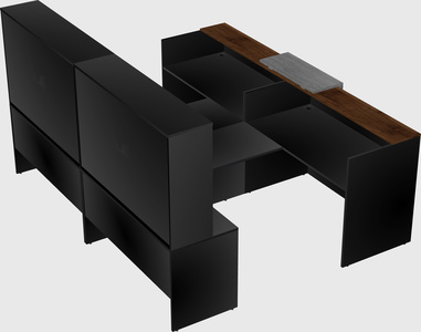 Shared u-shaped reception desks