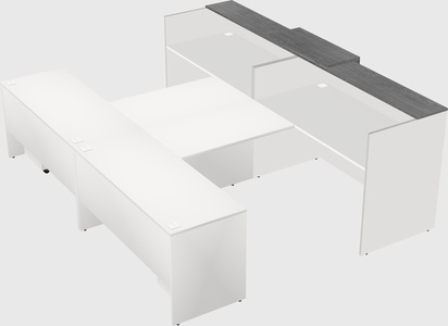 Shared u-shaped reception desks
