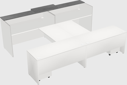 Shared u-shaped reception desks