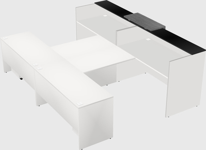 Shared u-shaped reception desks