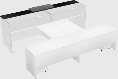 Shared u-shaped reception desks