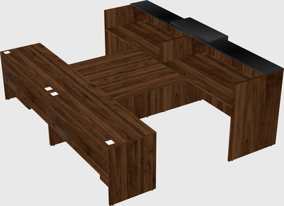 Shared u-shaped reception desks