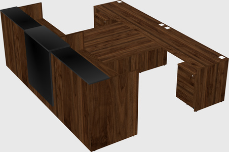 Shared u-shaped reception desks