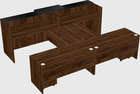 Shared u-shaped reception desks