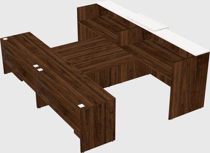 Shared u-shaped reception desks