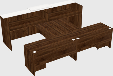 Shared u-shaped reception desks