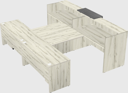 Shared u-shaped reception desks