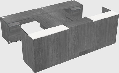 Shared u-shaped reception desks