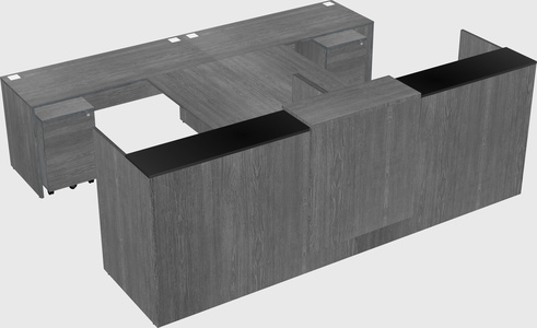 Shared u-shaped reception desks