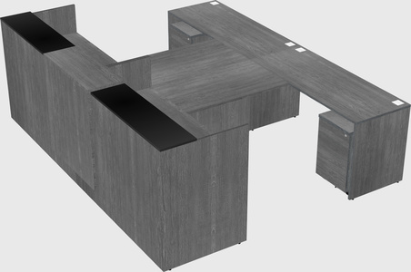 Shared u-shaped reception desks