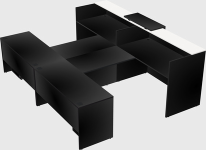 Shared u-shaped reception desks