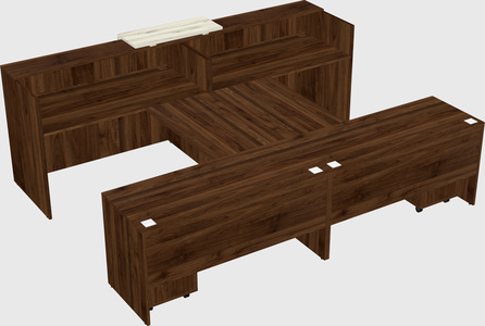 Shared u-shaped reception desks