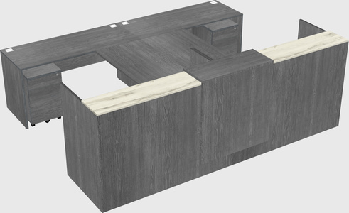 Shared u-shaped reception desks