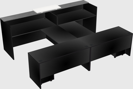 Shared u-shaped reception desks