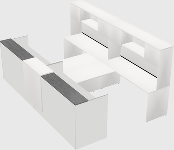 Shared u-shaped reception desks