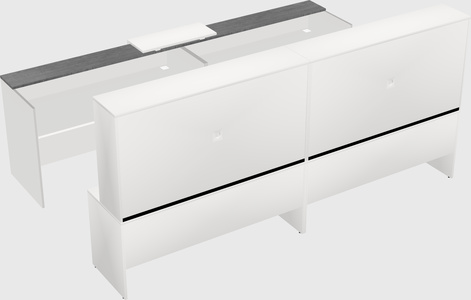 Shared u-shaped reception desks
