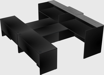 Shared u-shaped reception desks