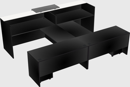 Shared u-shaped reception desks