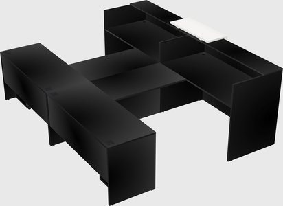 Shared u-shaped reception desks