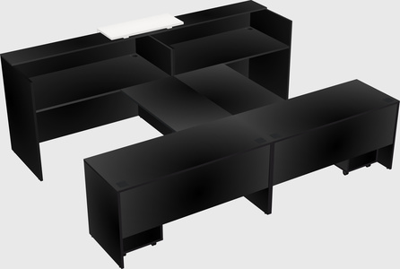 Shared u-shaped reception desks