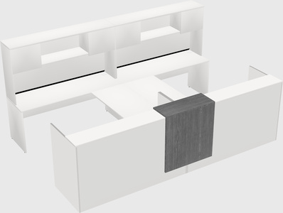 Shared u-shaped reception desks