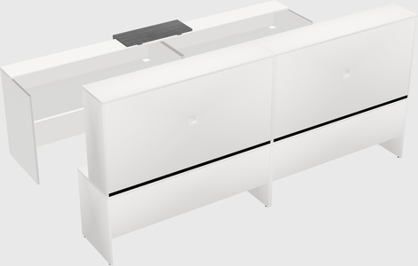 Shared u-shaped reception desks