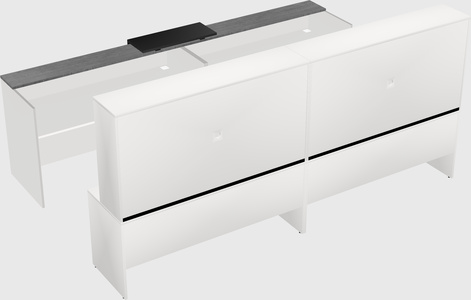 Shared u-shaped reception desks