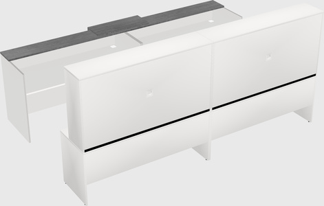 Shared u-shaped reception desks