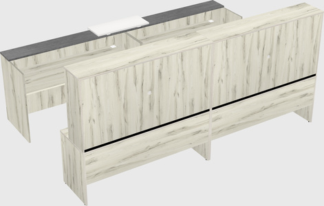 Shared u-shaped reception desks
