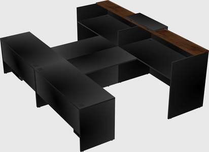 Shared u-shaped reception desks