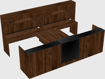 Shared u-shaped reception desks