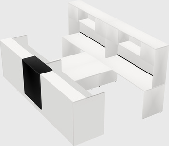 Shared u-shaped reception desks