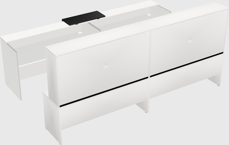 Shared u-shaped reception desks