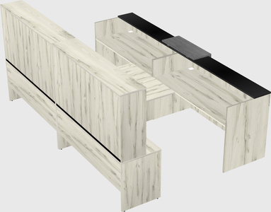 Shared u-shaped reception desks