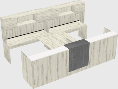 Shared u-shaped reception desks