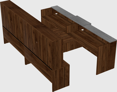 Shared u-shaped reception desks