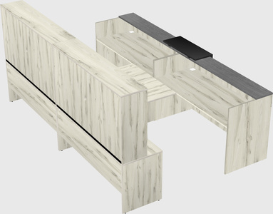 Shared u-shaped reception desks