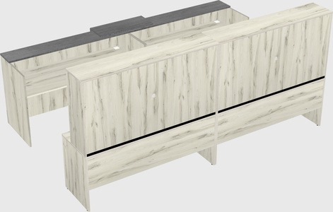 Shared u-shaped reception desks