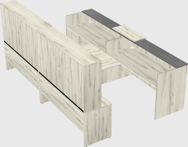 Shared u-shaped reception desks