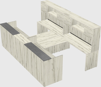 Shared u-shaped reception desks